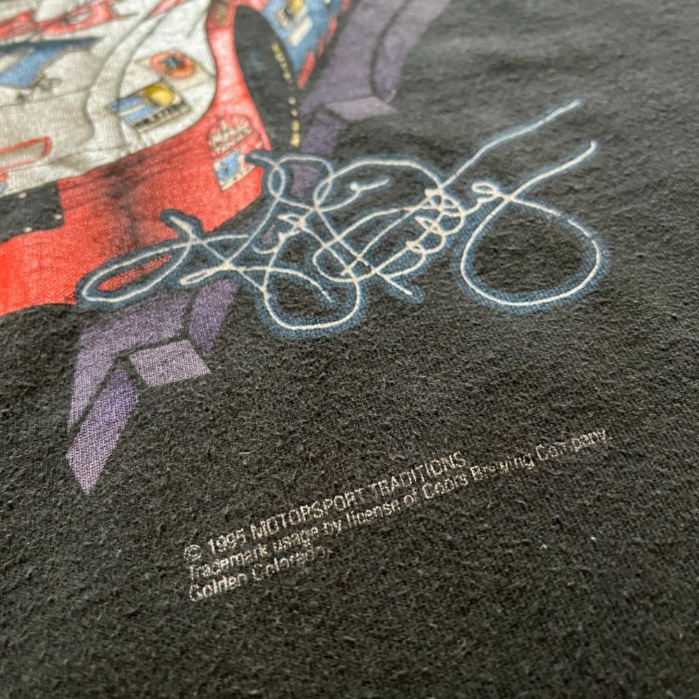 Vintage 90 NASCAR Motorsport Tradition Kyle Petty 1995 Single Stitch Men T Shirt - Picture 3 of 4